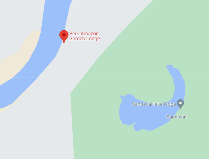 peru amazon garden lodge location map